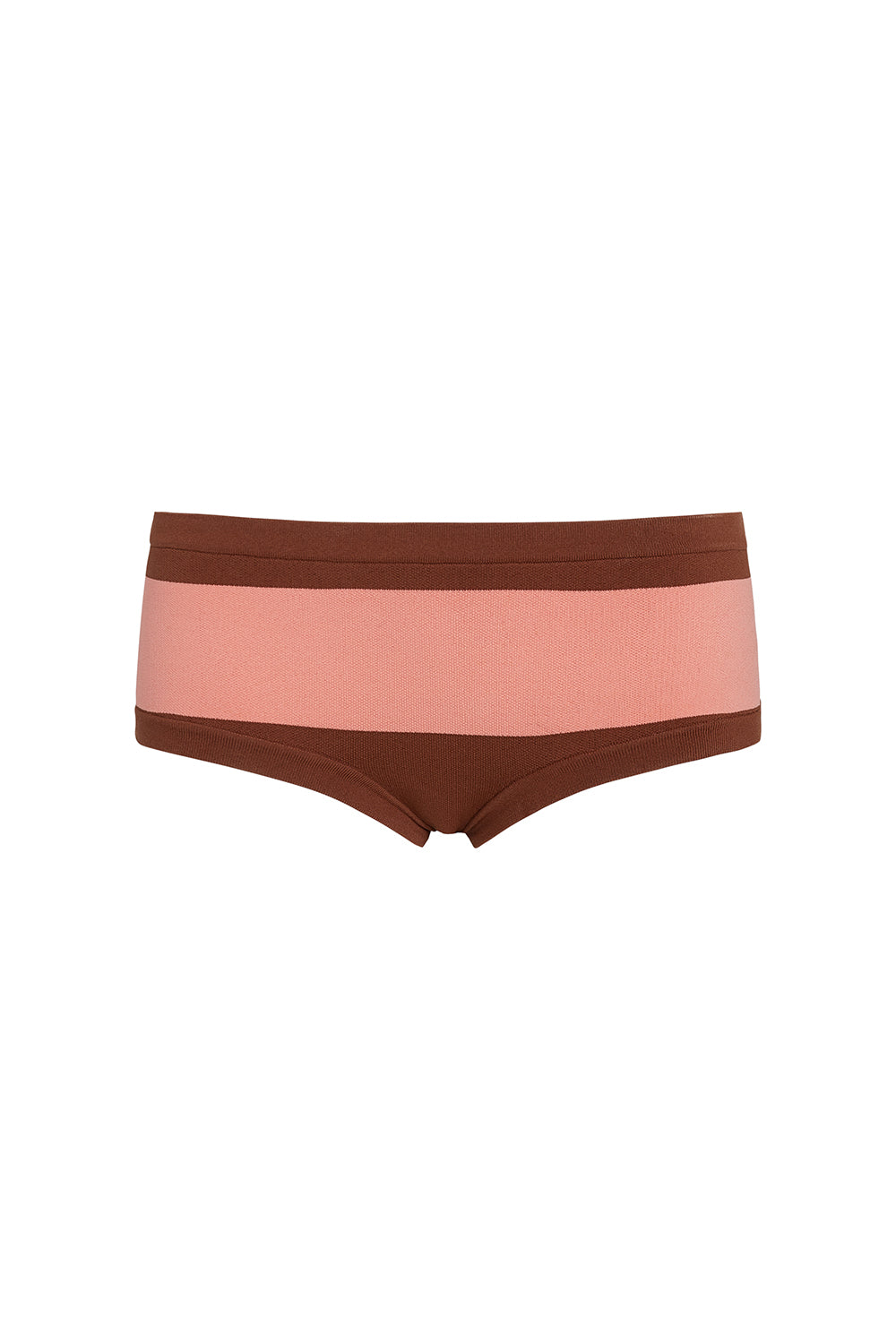 ballet briefs in pink/tobacco stripe