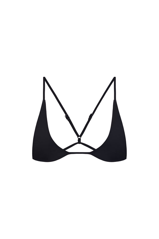universo bralette in black eco compression