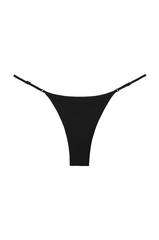luna bottom in black eco compression