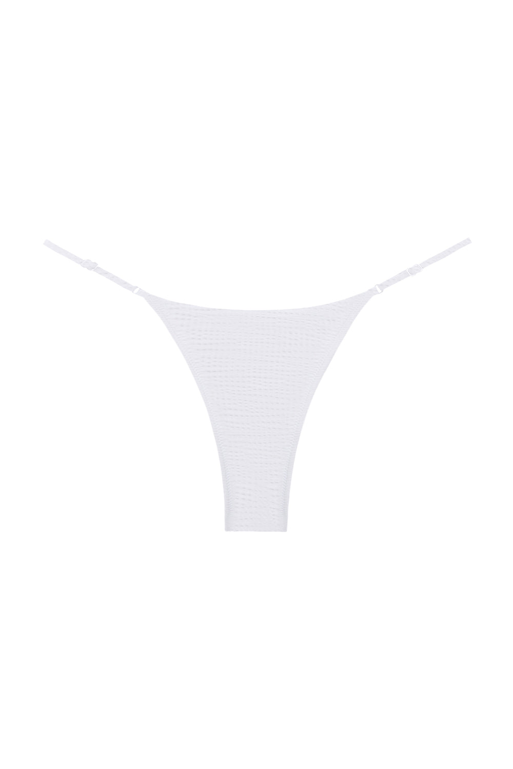 luna bottom in white seersucker