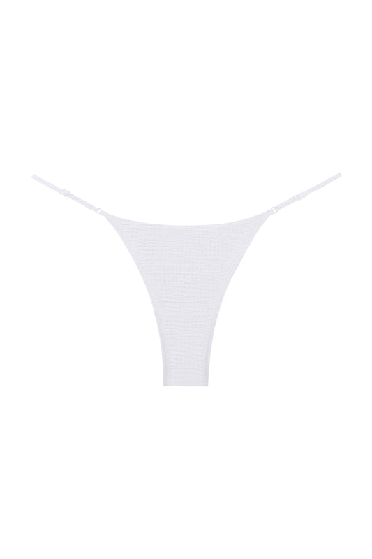 luna bottom in white seersucker