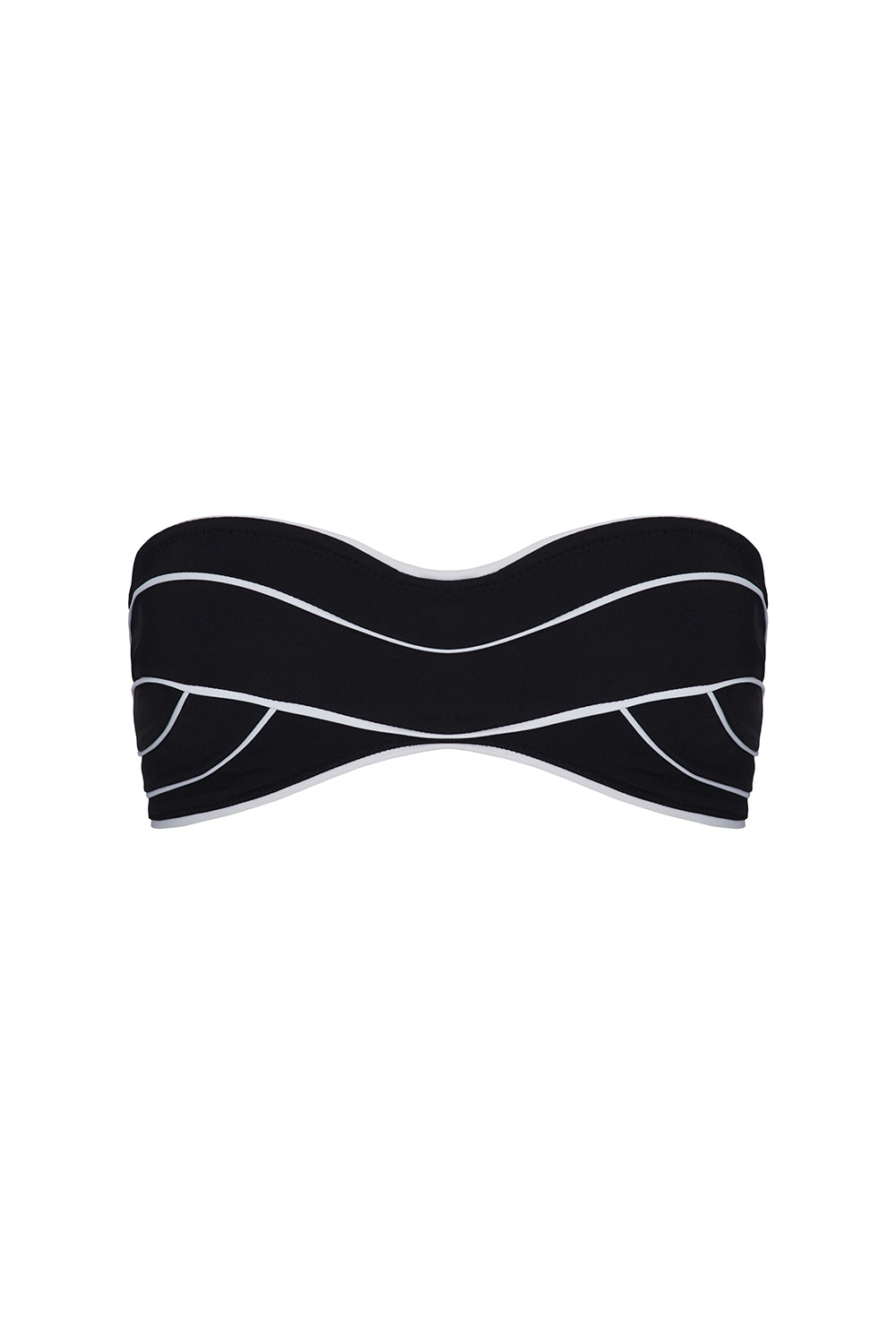 sculpting deco top in black and white compression