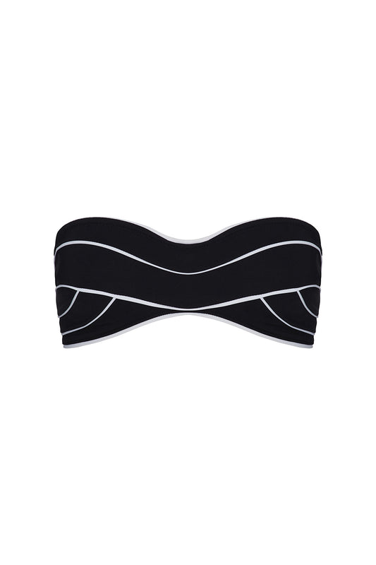 sculpting deco top in black and white compression