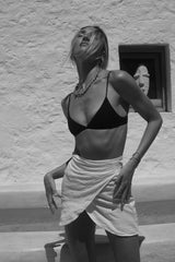 ischia top in black terra