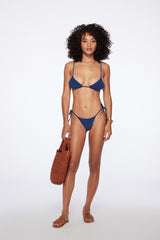 praia bottom in indigo eco terry