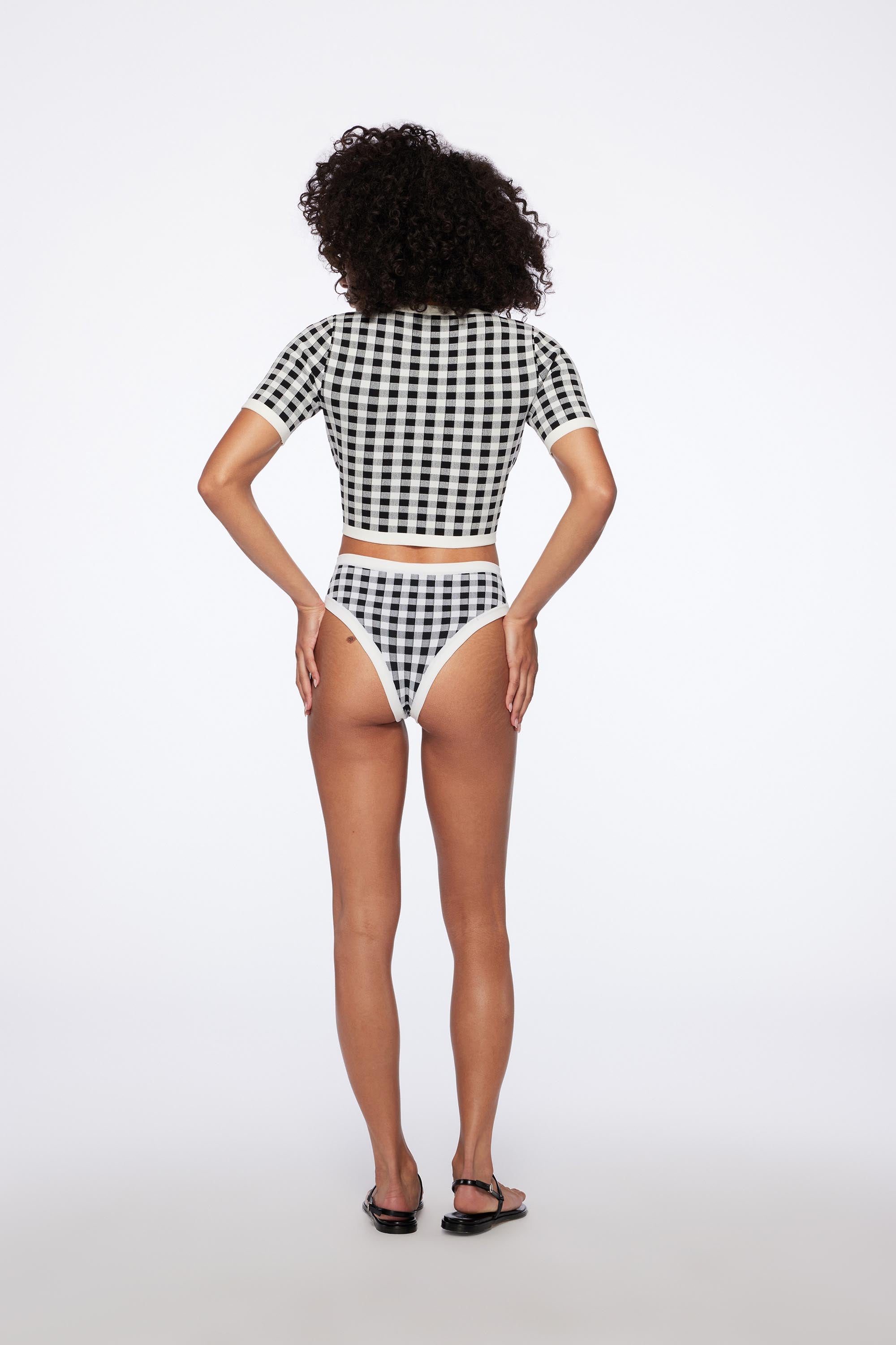 la plage shirt in black and white