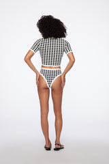 la plage shirt in black and white