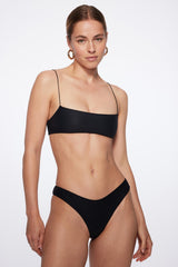the C bralette in black terra