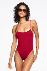 the sculpting C one piece in hibiscus compression