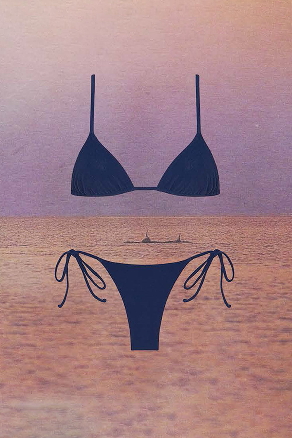 praia bottom in indigo eco terry