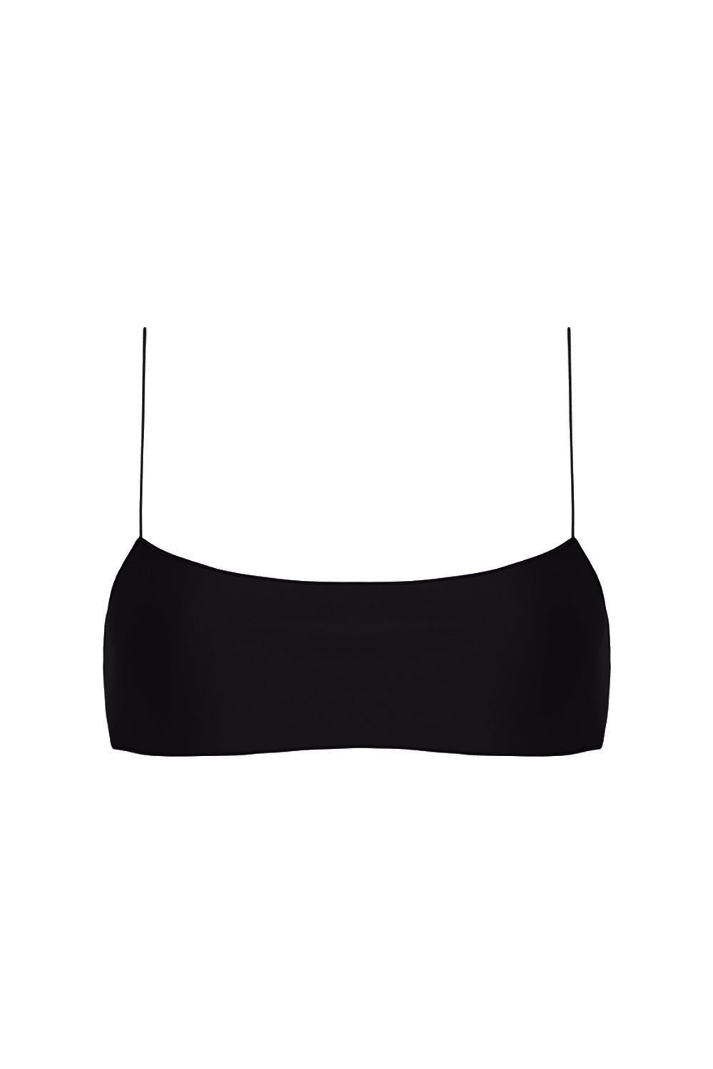 the C bralette in black terra