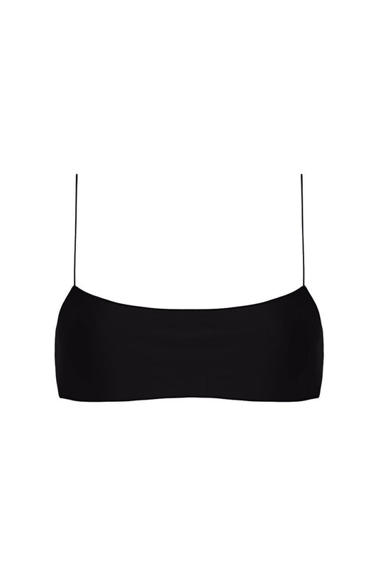 the C bralette in black terra