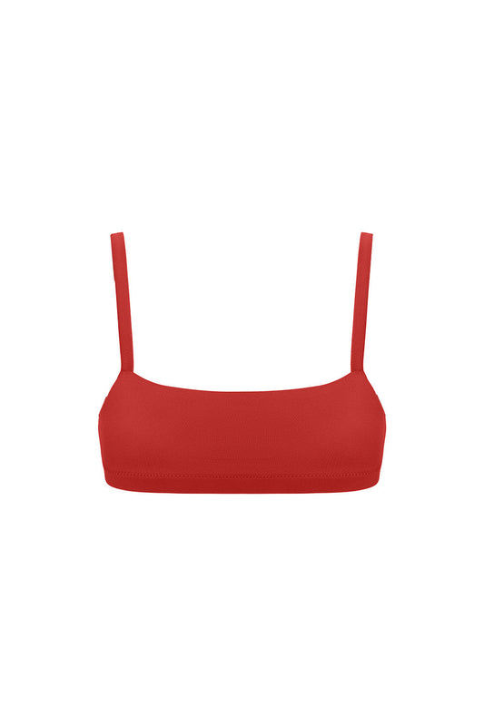minimal bralette in clay